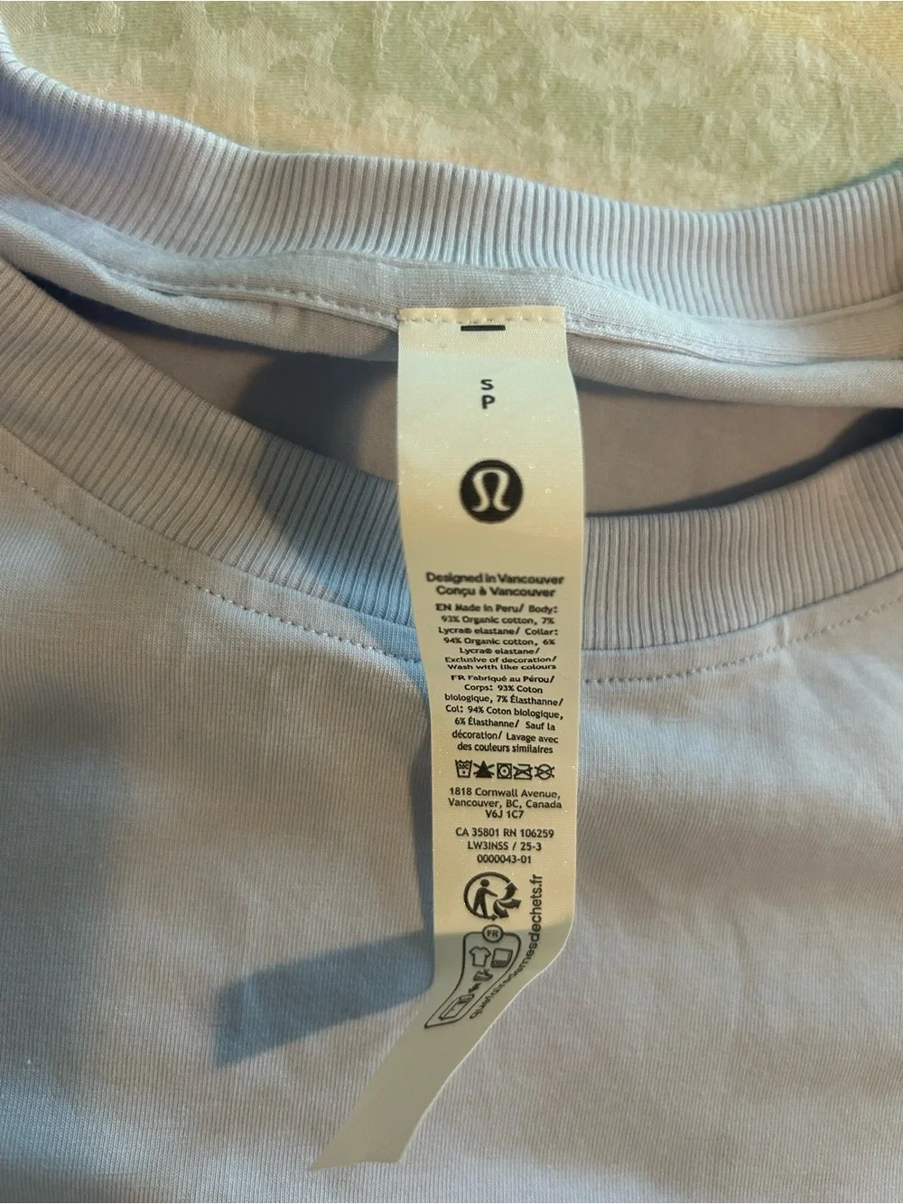 lululemon athletica Men's Crew Tee in Light Lavender - Picture 6 of 7